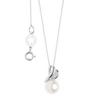Necklace Comete Woman Perle d'amore in White Gold GLP625